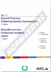 Publications  CQI 17. Speciální proces: Hodnocení systému pájení. - 1. vydání. Publikace obsahuje CD s procesními tabulkami 1.12.2015 preview
