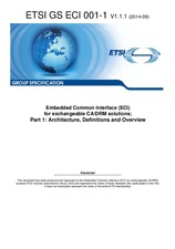 Standard ETSI GS ECI 001-1-V1.1.1 19.9.2014 preview
